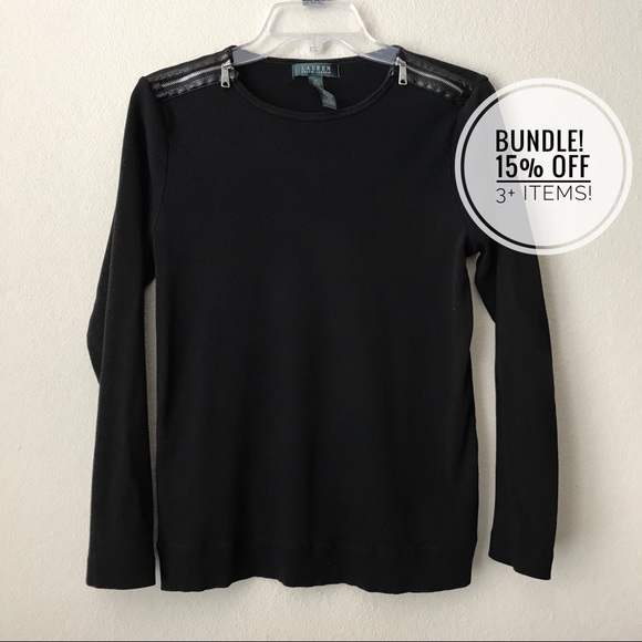 Ralph Lauren Tops - Ralph Lauren Long Sleeve Top in Black 1X